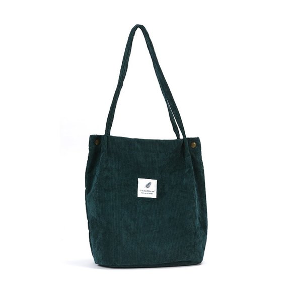 Corduroy Bag Dark Green - Picture 2 of 4